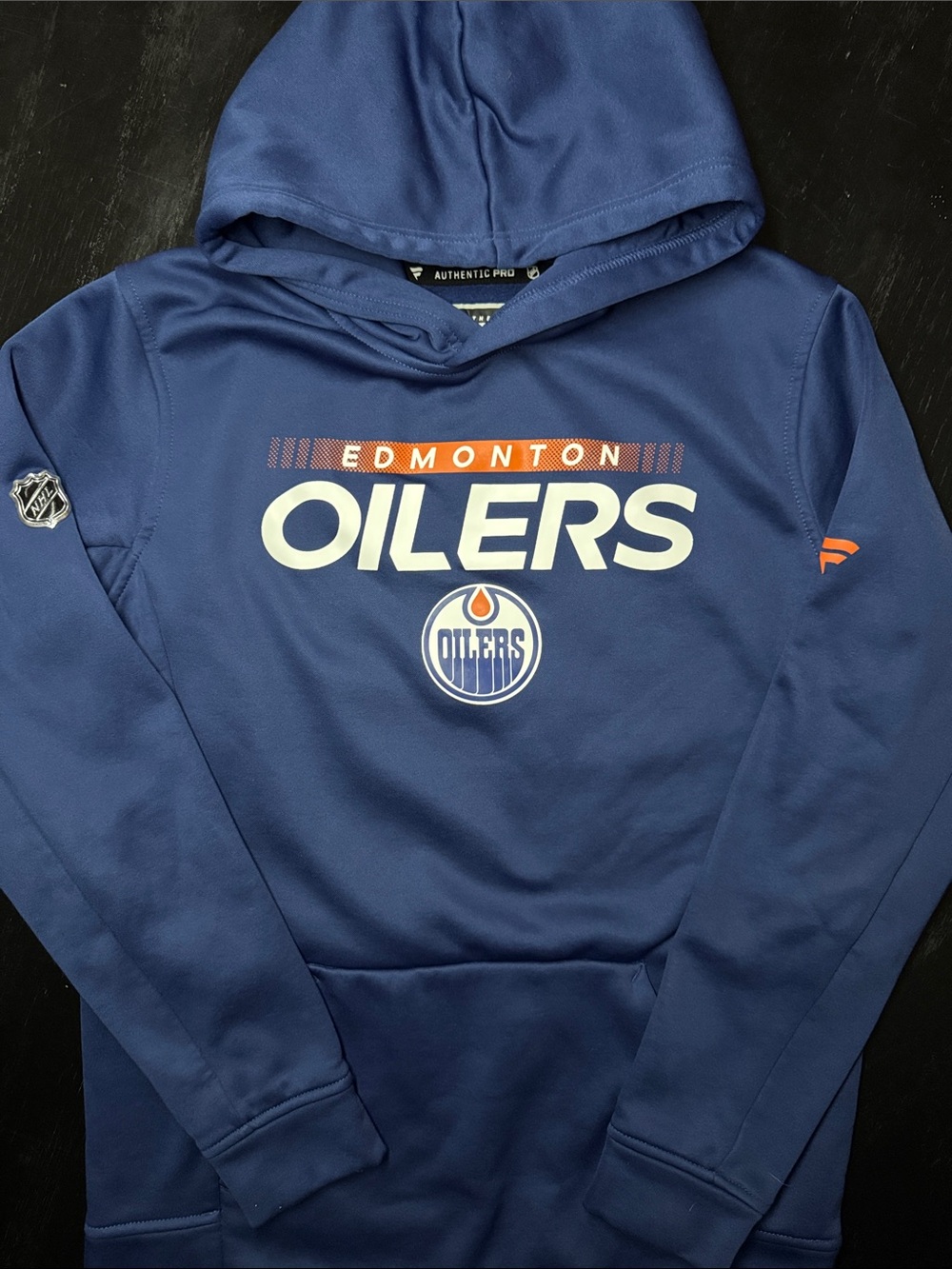 Fanatics Edmonton Oilers Navy Blue Pullover Hoodie
